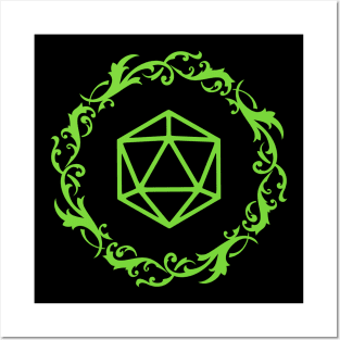 Magical Polyhedral D20 Dice Tabletop RPG Posters and Art